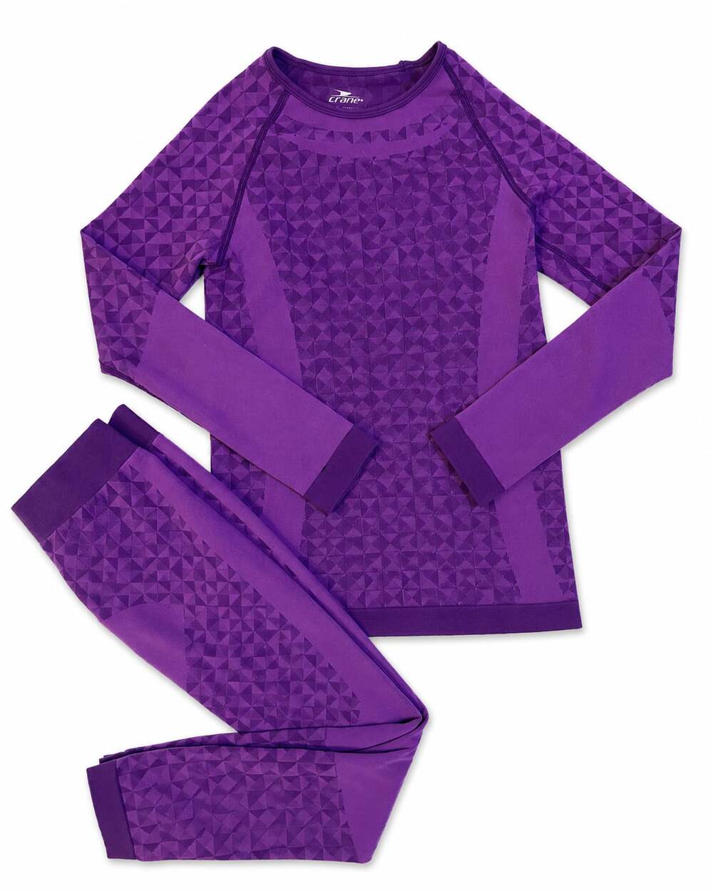 Crane Kids Seamless Thermal Base Layer Set Purple 7 Years